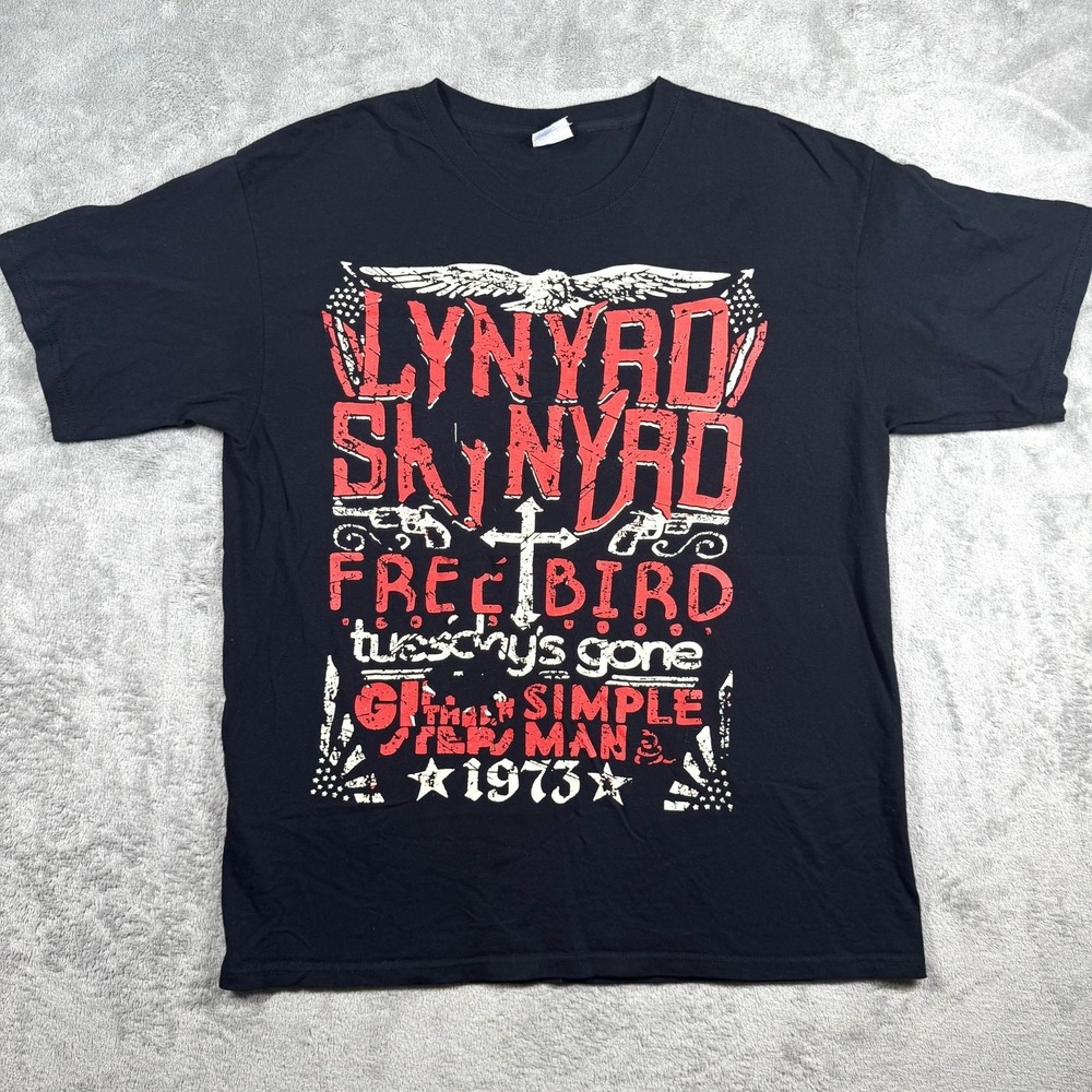 Lynyrd Skynyrd 73' Band Tee‎ Free Bird Simple Man Size L Southern Rock Graphic